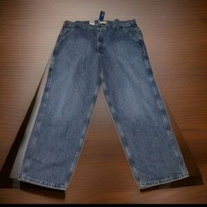 Carhartt Mens Jeans Dungaree Fit Single Knee 44X32  Denim Irregular B223 LVN